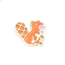 Zinc alloy small animal charms for lockets,cute kawaii squirrel charms